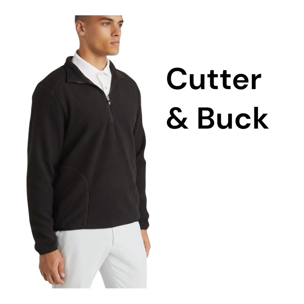 Cutter & Buck Cascade Black  Fleece Pullover XXL New 
Retail Price: $100